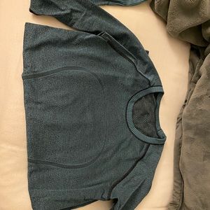 Lululemon Run Swiftly Long Sleeve Teal Heather Top